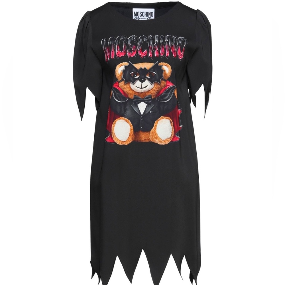 Moschino Black Dress with Bear Graphic